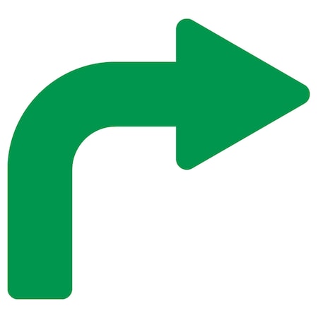 Identity Group 90 Degree Right Arrow, Green, 15